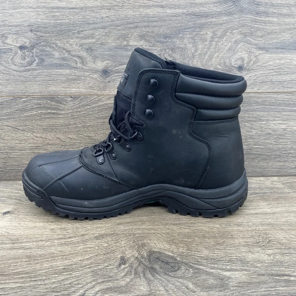 Propet Blizzard Mid Lace Boots Mens 12 XX Black Waterproof Thinsulate M3789